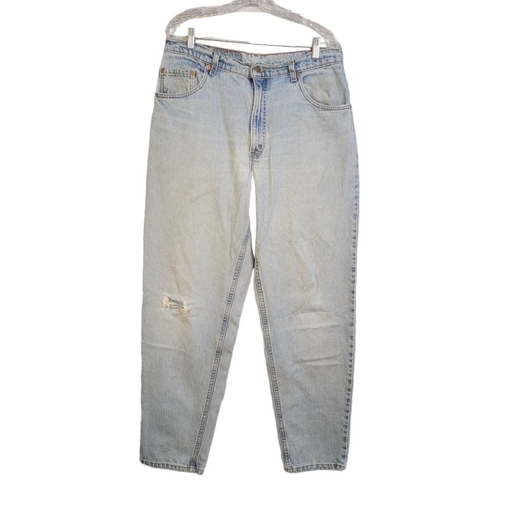 Levi's 560 Vintage 90's Light Wash Hashed Distressed Denim Jeans Men's 36x34 - Picture 1 of 15
